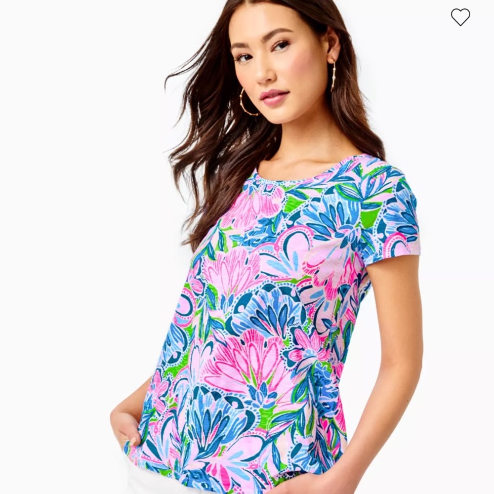 Etta Scoopneck Top in Tiger Sunrise